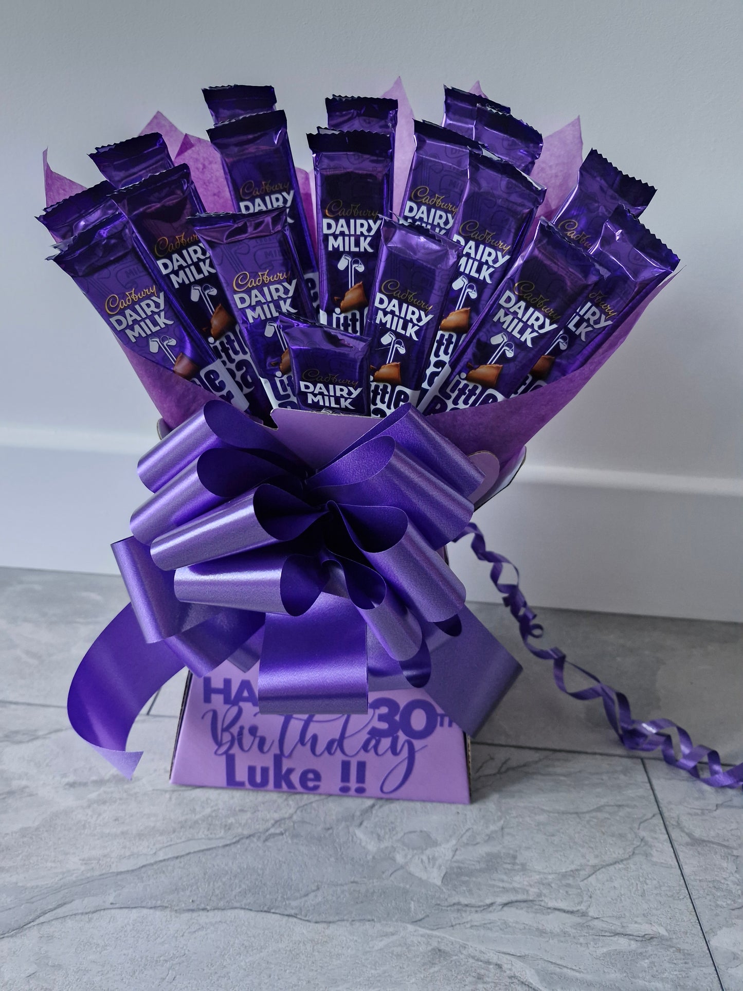 Personalised Cadbury dairy milk little bars gift bouquet