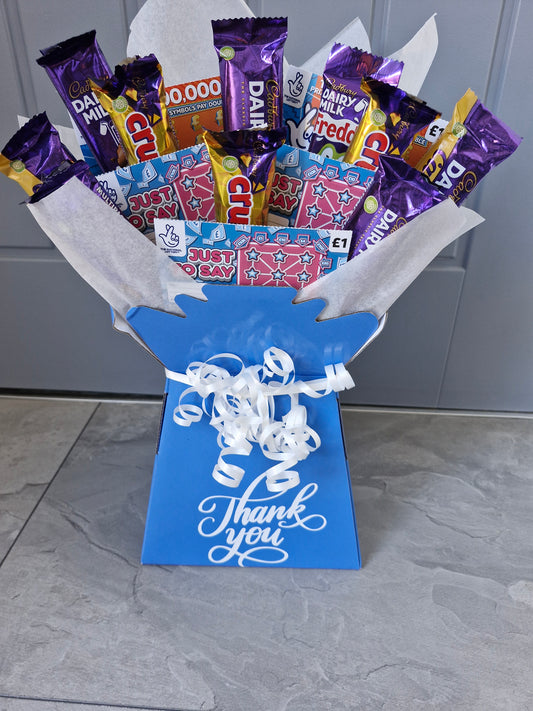 Personalised Scratchcard & Cadbury chocolate bouquet