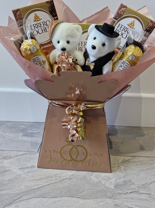 Ferrero rocher novelty bear gift bouquet