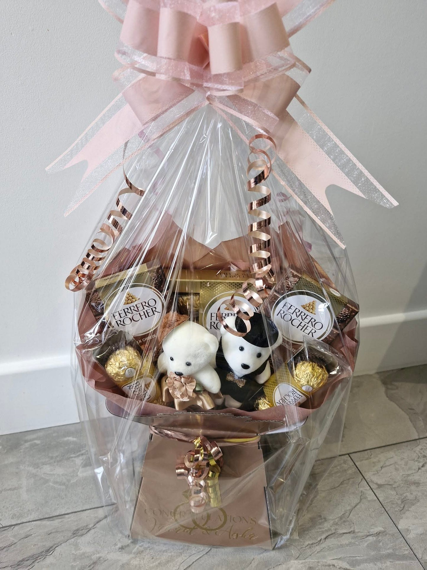 Ferrero rocher novelty bear gift bouquet