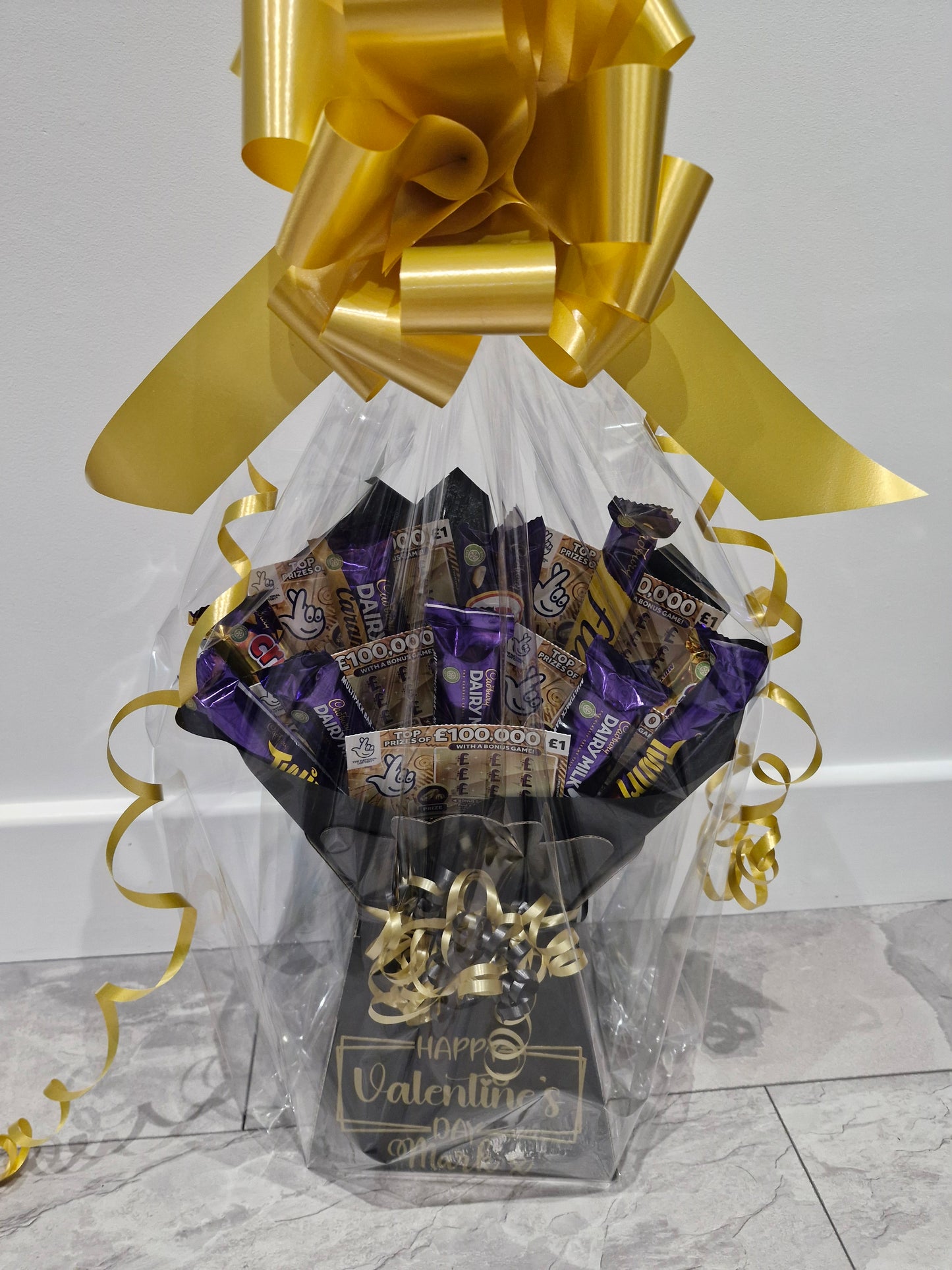Cadbury chocolate & scratchcard bouquet